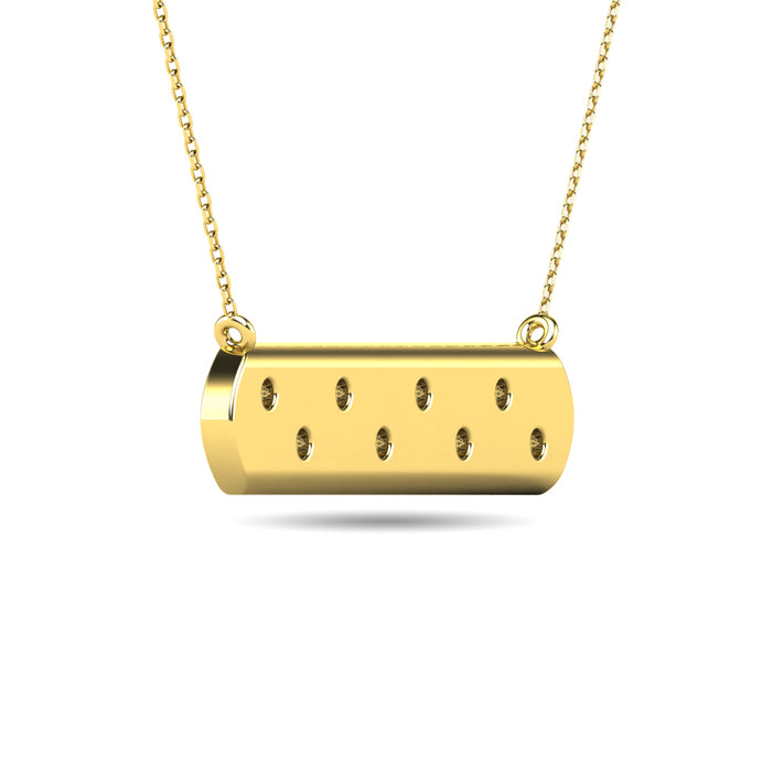 Diamond 1/8 ct tw Bar Pendant in 14K Yellow Gold