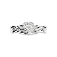 Thumbnail for Diamond 1/6 Ct.Tw. Heart Bridal in 10K White Gold