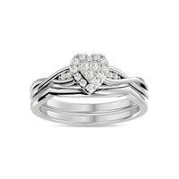 Thumbnail for Diamond 1/6 Ct.Tw. Heart Bridal in 10K White Gold