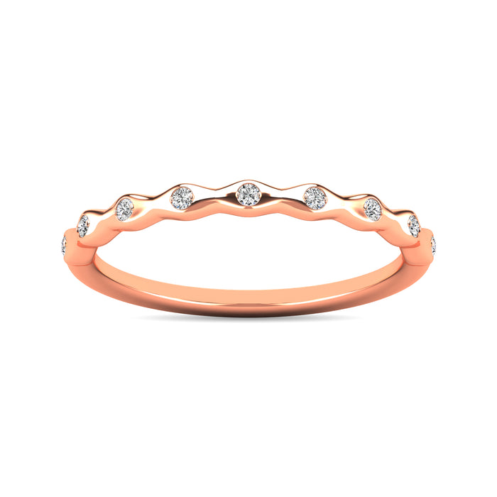 Diamond 1/10 ct tw Stackable Ring in 10K Rose Gold