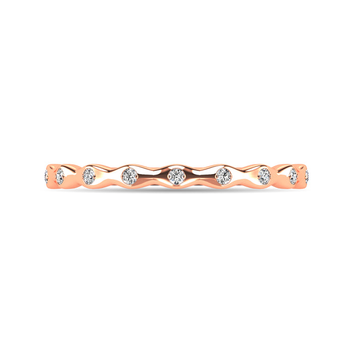 Diamond 1/10 ct tw Stackable Ring in 10K Rose Gold