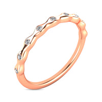 Thumbnail for Diamond 1/10 ct tw Stackable Ring in 10K Rose Gold