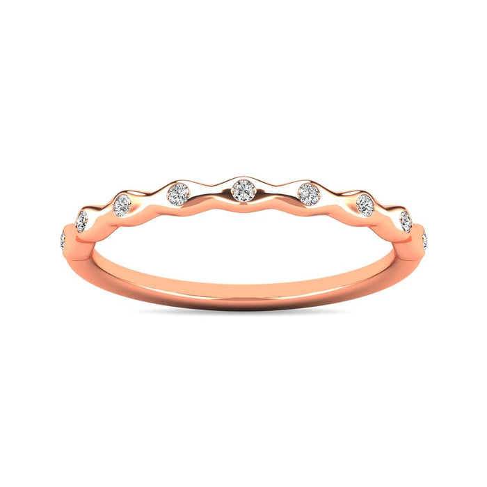 Diamond 1/10 ct tw Stackable Ring in 10K Rose Gold