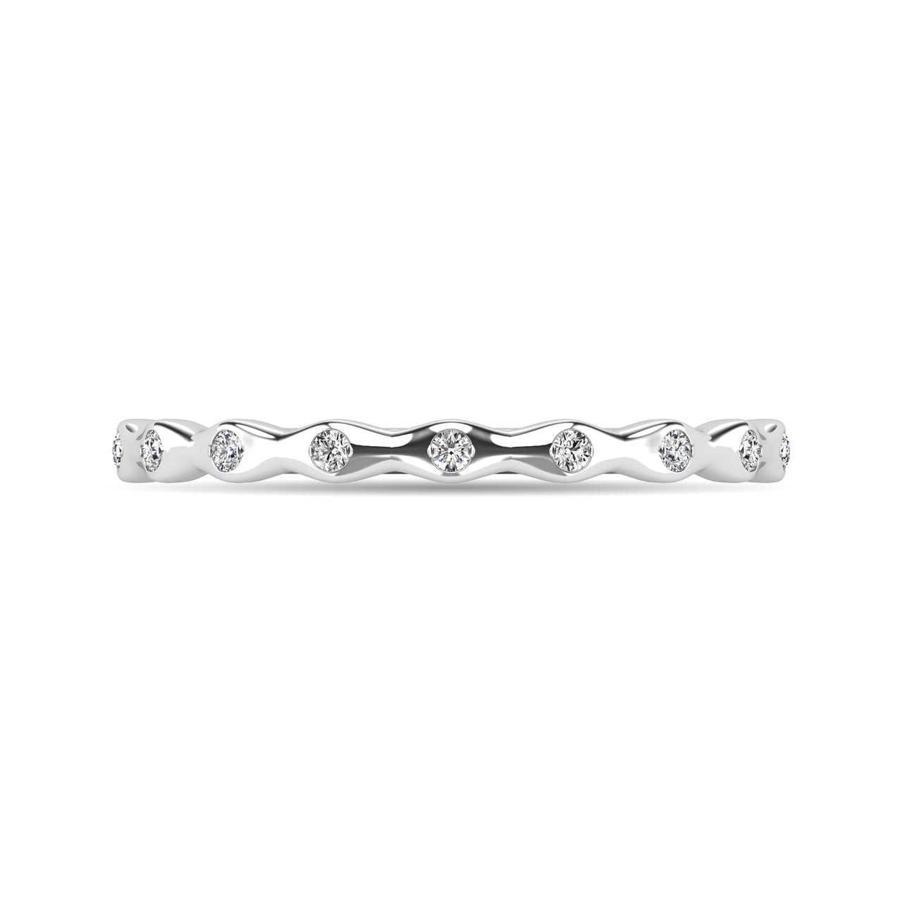 Diamond 1/10 ct tw Stackable Ring in 10K White Gold