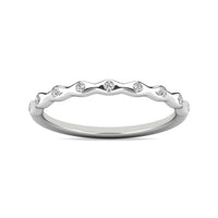 Thumbnail for Diamond 1/10 ct tw Stackable Ring in 10K White Gold
