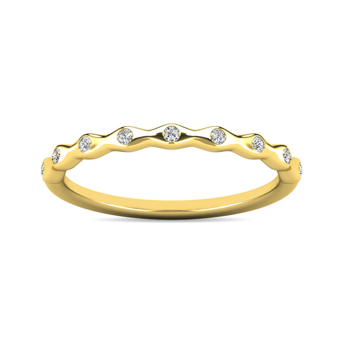 Diamond 1/10 ct tw Stackable Ring in 10K Yellow Gold