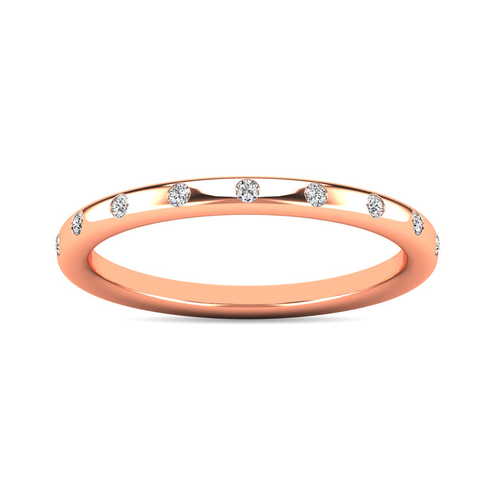 Diamond 1/10 ct tw Stackable Ring in 10K Rose Gold