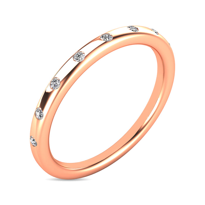 Diamond 1/10 ct tw Stackable Ring in 10K Rose Gold