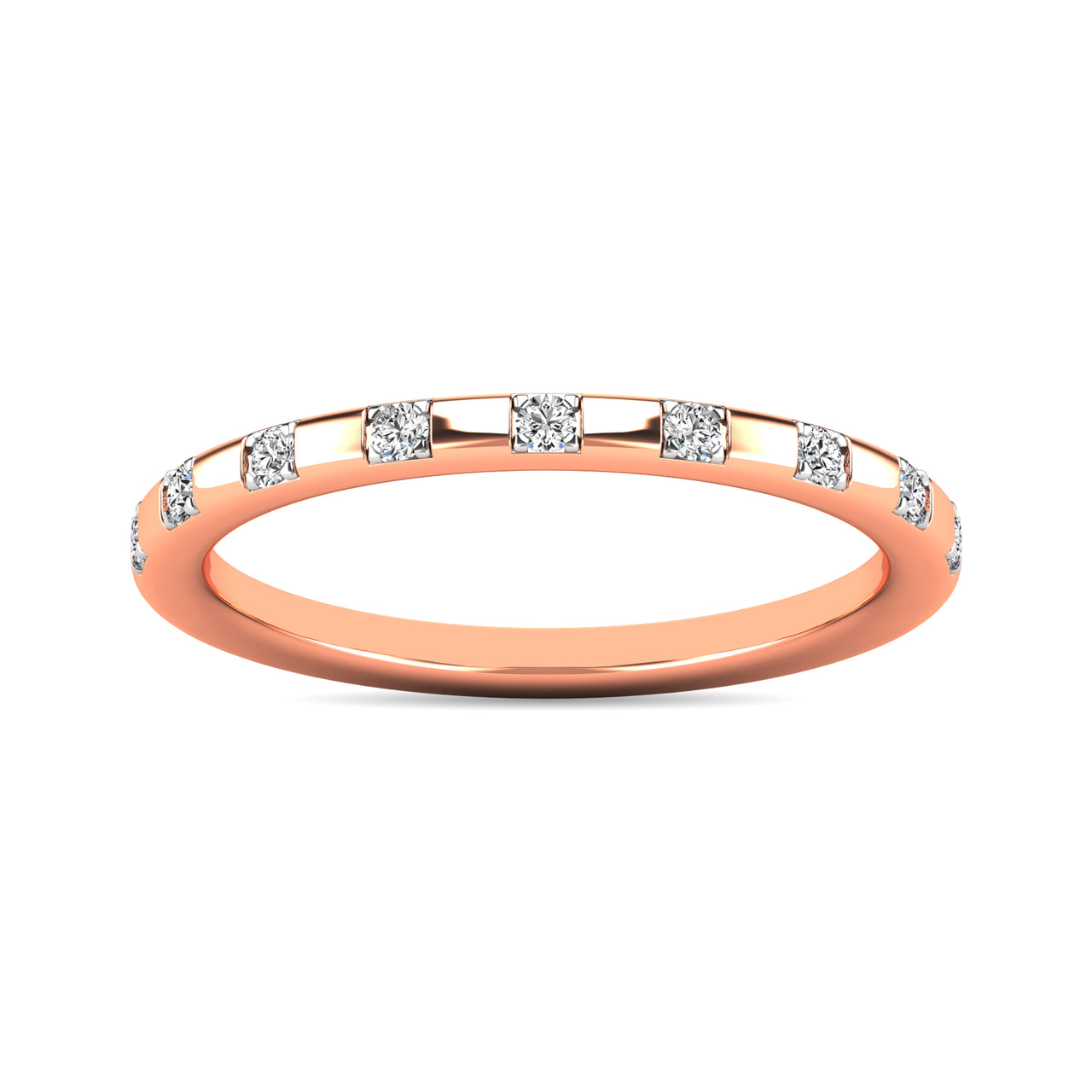 Diamond 1/10 ct tw Stackable Ring in 10K Rose Gold