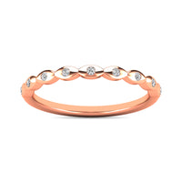 Thumbnail for Diamond 1/10 ct tw Stackable Ring in 14K Rose Gold
