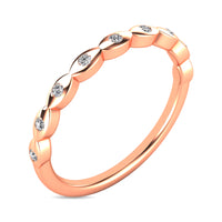 Thumbnail for Diamond 1/10 ct tw Stackable Ring in 14K Rose Gold
