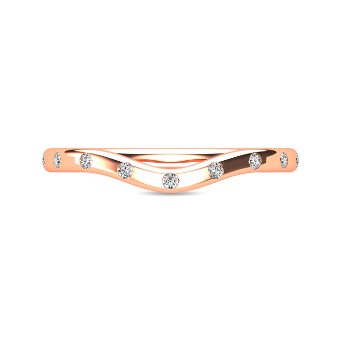 Diamond 1/10 ct tw Stackable Ring in 10K Rose Gold