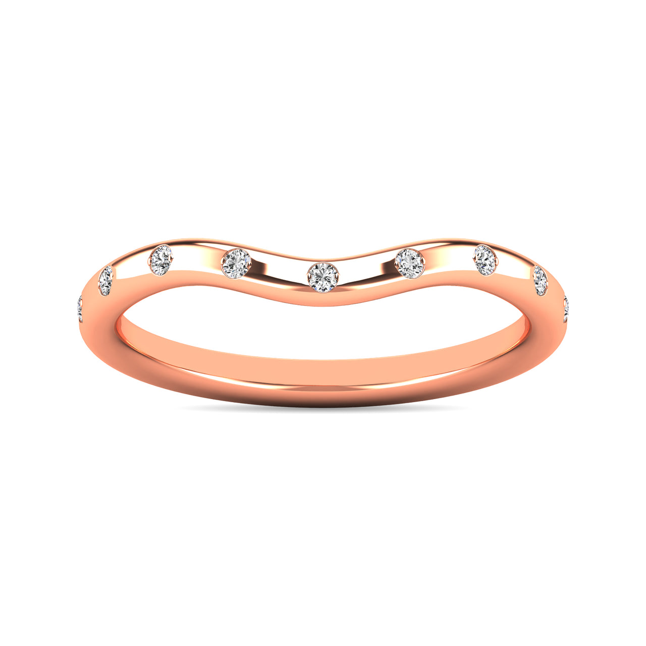Diamond 1/10 ct tw Stackable Ring in 10K Rose Gold