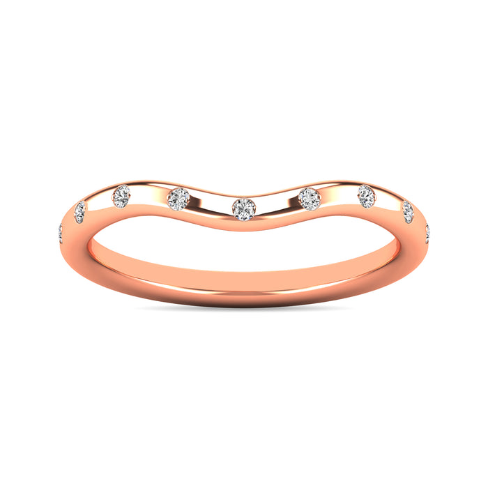 Diamond 1/10 ct tw Stackable Ring in 10K Rose Gold