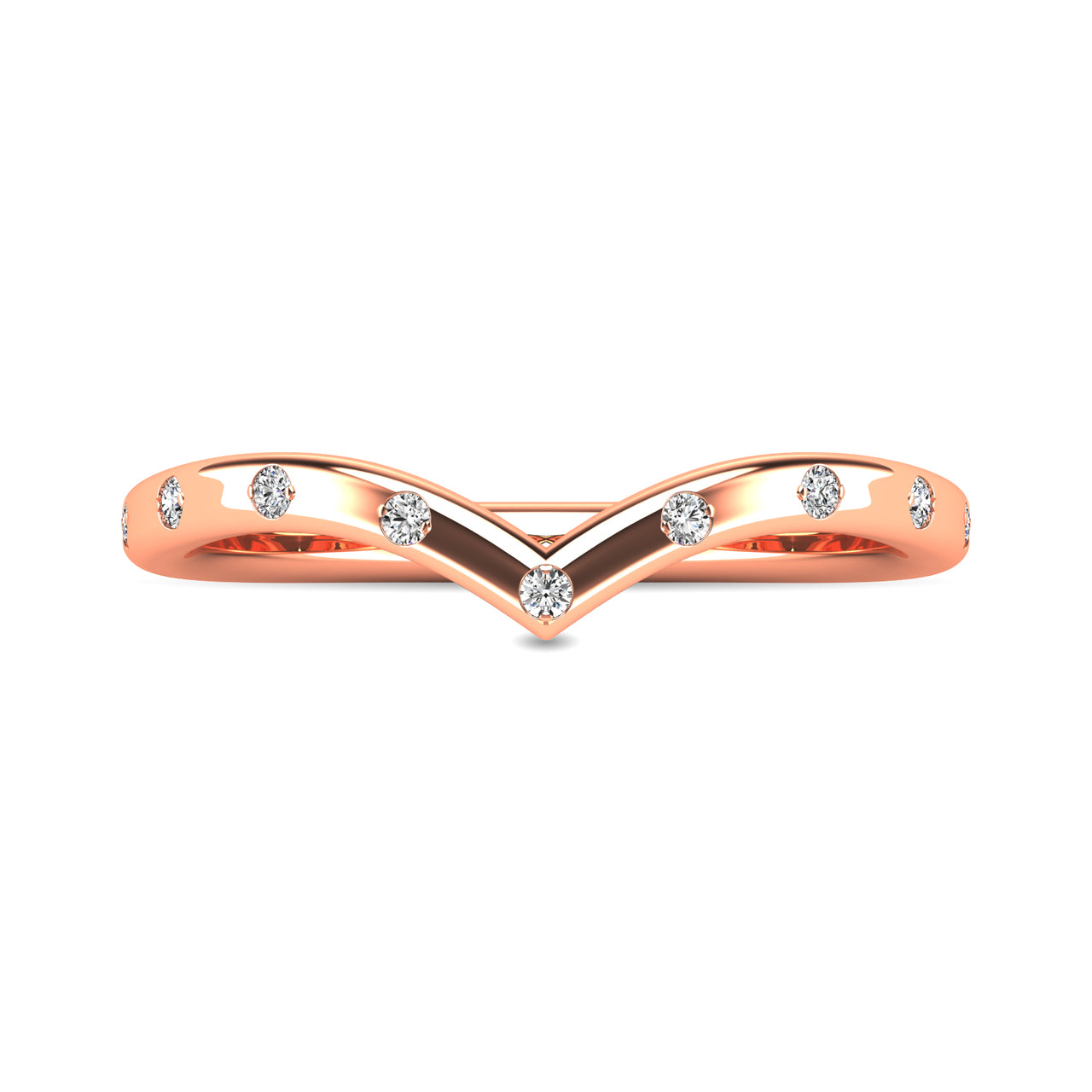 Diamond 1/10 ct tw Stackable Ring in 10K Rose Gold