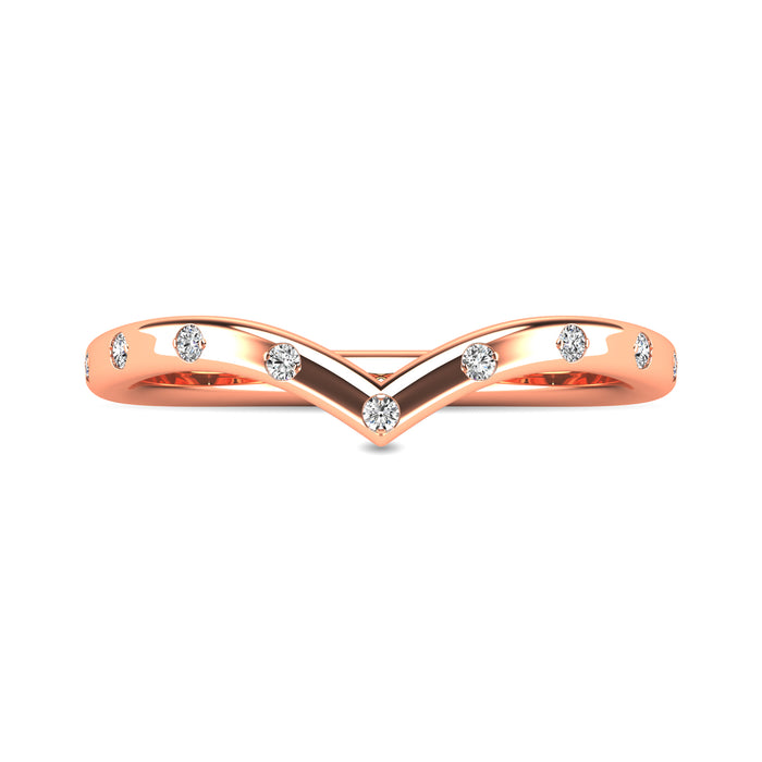 Diamond 1/10 ct tw Stackable Ring in 10K Rose Gold