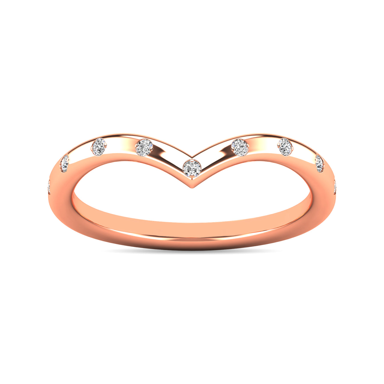 Diamond 1/10 ct tw Stackable Ring in 10K Rose Gold