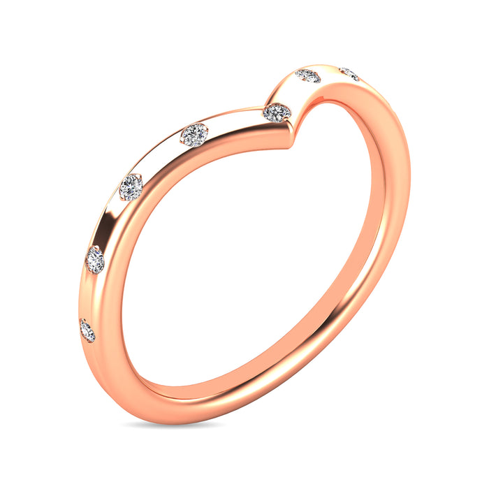 Diamond 1/10 ct tw Stackable Ring in 10K Rose Gold