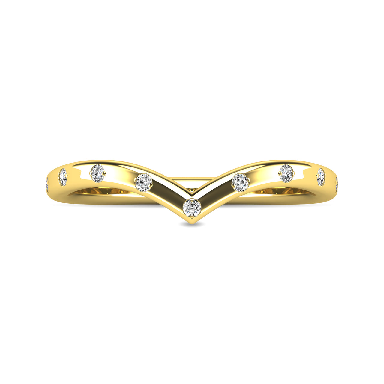 Diamond 1/10 ct tw Stackable Ring in 10K Yellow Gold