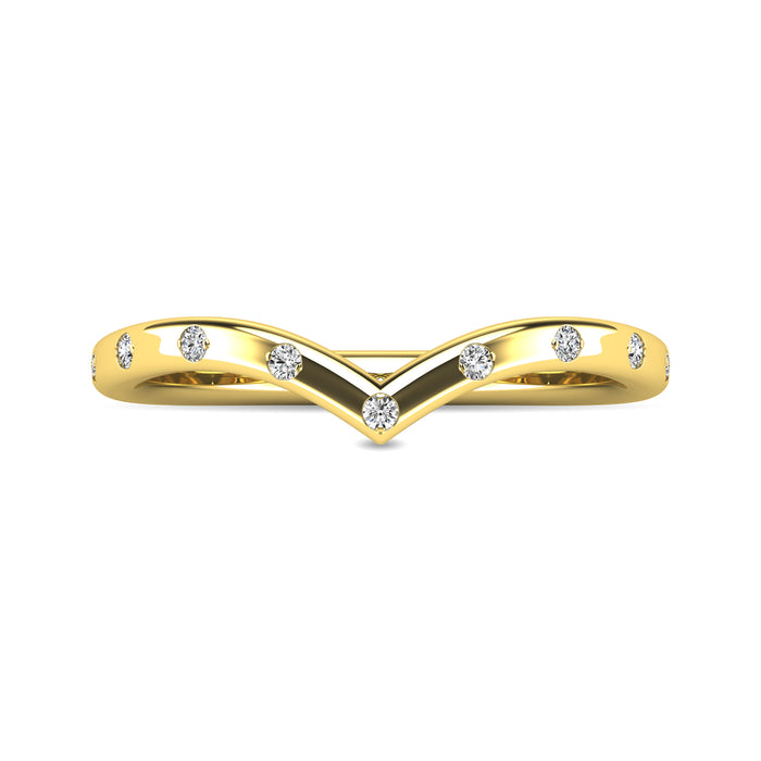 Diamond 1/10 ct tw Stackable Ring in 10K Yellow Gold