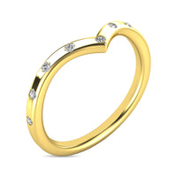 Thumbnail for Diamond 1/10 ct tw Stackable Ring in 10K Yellow Gold