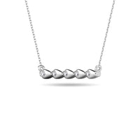 Thumbnail for Diamond 1/20 ct tw Bar Necklace in 10K White Gold