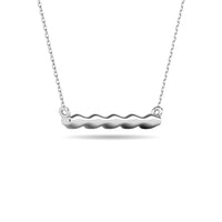 Thumbnail for Diamond 1/20 ct tw Bar Necklace in 10K White Gold