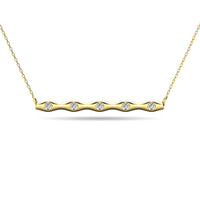 Thumbnail for Diamond 1/20 ct tw Bar Necklace in 10K Yellow Gold