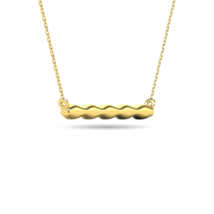 Diamond 1/20 ct tw Bar Necklace in 10K Yellow Gold