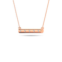 Thumbnail for Diamond 1/20 ct tw Bar Necklace in 10K Rose Gold