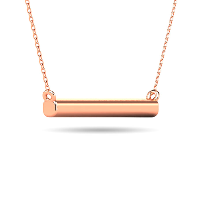 Diamond 1/20 ct tw Bar Necklace in 10K Rose Gold