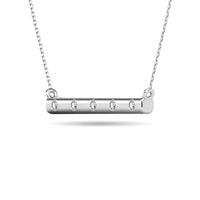 Thumbnail for Diamond 1/20 ct tw Bar Necklace in 10K White Gold
