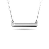 Thumbnail for Diamond 1/20 ct tw Bar Necklace in 10K White Gold