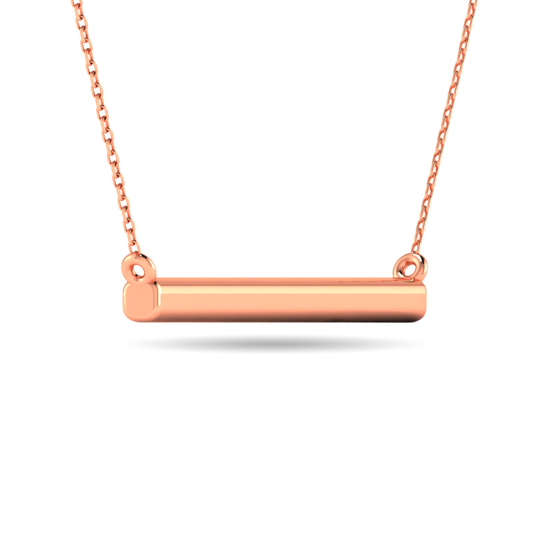 Diamond 1/20 ct tw Bar Necklace in 10K White Gold