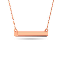 Thumbnail for Diamond 1/20 ct tw Bar Necklace in 10K White Gold