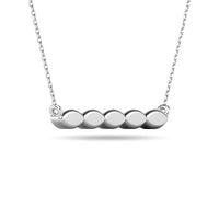Thumbnail for Diamond 1/20 ct tw Bar Necklace in 10K White Gold