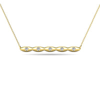 Thumbnail for Diamond 1/20 ct tw Bar Necklace in 10K Yellow Gold