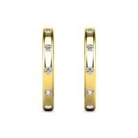 Thumbnail for Diamond 1/10 ct tw Hoop Earrings in 10K Yellow Gold