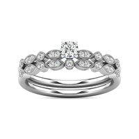Thumbnail for Diamond 1/3 ct tw Bridal Ring in 10K White Gold