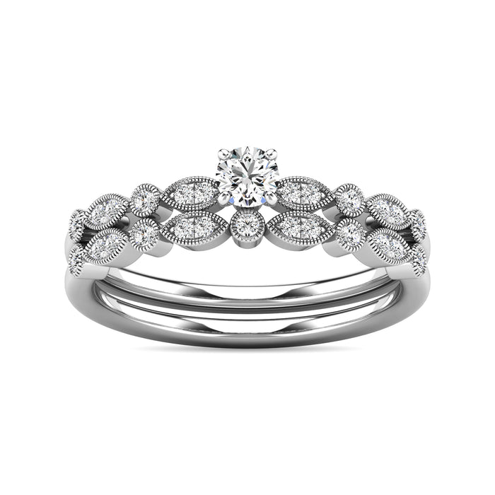 Diamond 1/3 ct tw Bridal Ring in 10K White Gold