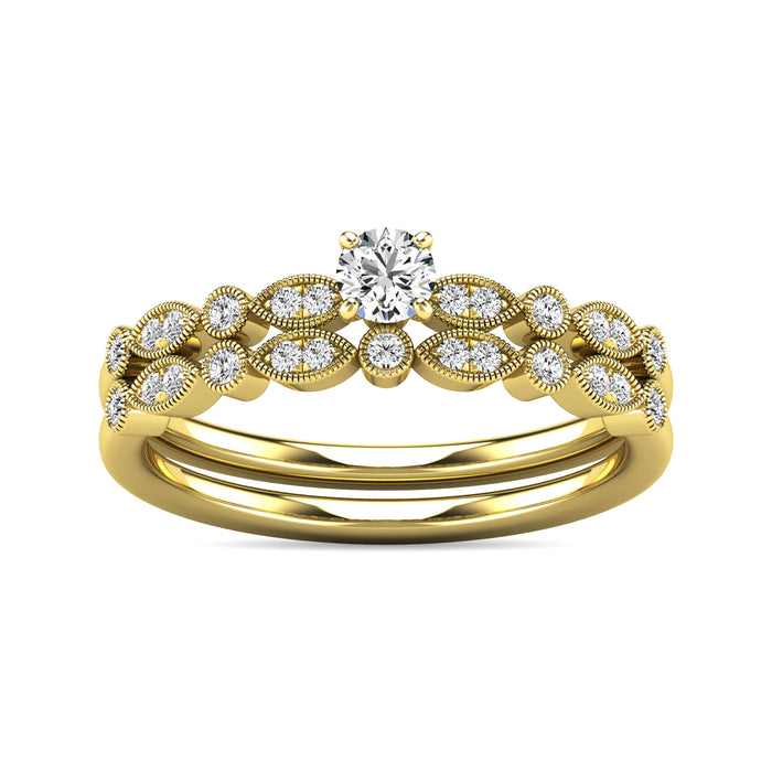 Diamond 1/3 ct tw Bridal Ring in 10K Yellow Gold