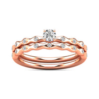 Thumbnail for Diamond 1/3 ct tw Bridal Ring in 10K Rose Gold