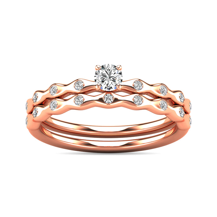 Diamond 1/3 ct tw Bridal Ring in 10K Rose Gold