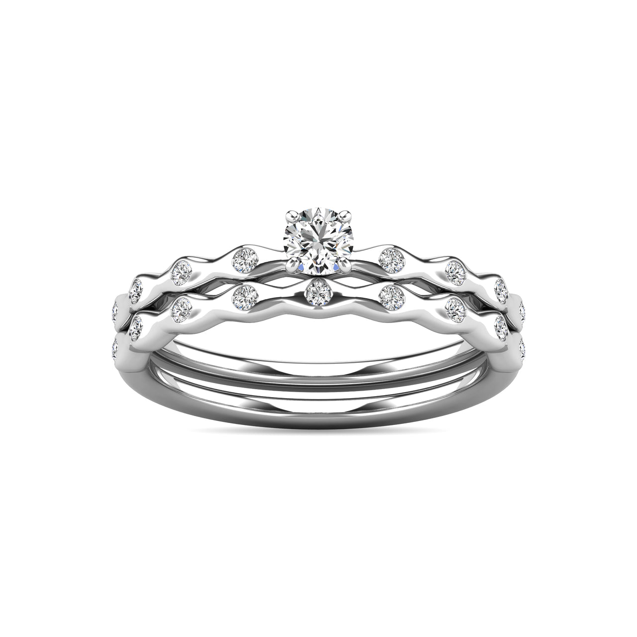 Diamond 1/3 ct tw Bridal Ring in 10K White Gold