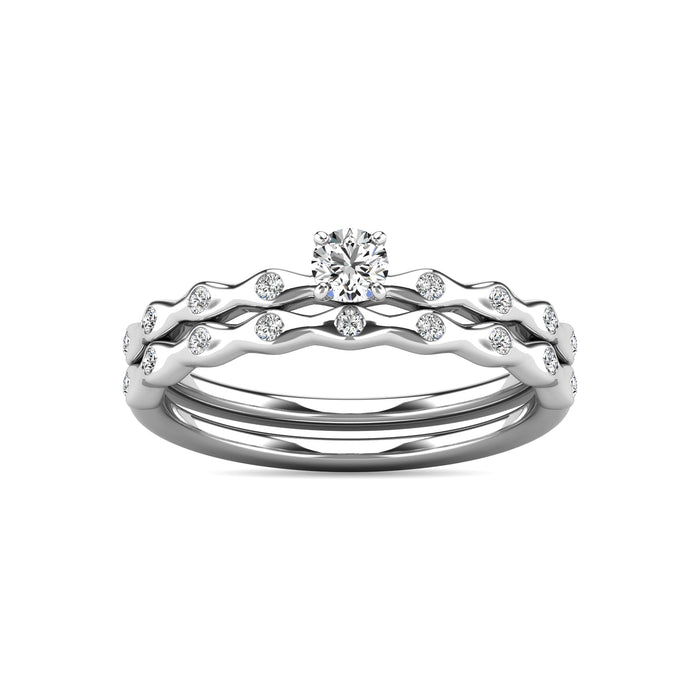 Diamond 1/3 ct tw Bridal Ring in 10K White Gold