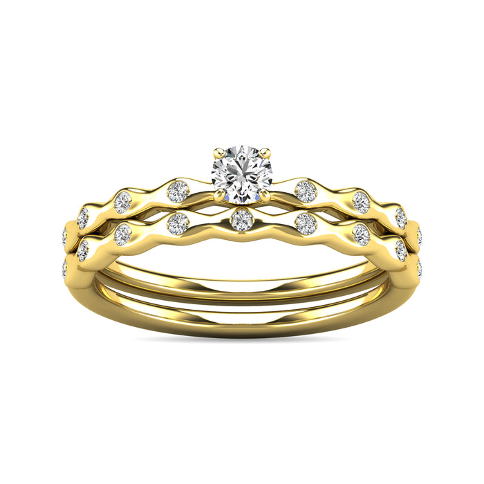 Diamond 1/3 ct tw Bridal Ring in 10K Yellow Gold