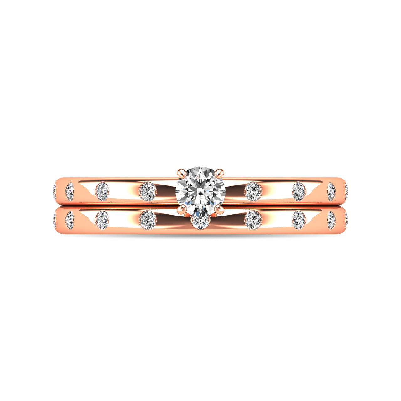 Diamond 1/3 ct tw Bridal Ring in 10K Rose Gold