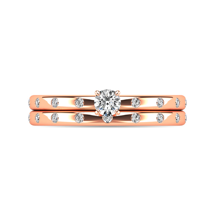 Diamond 1/3 ct tw Bridal Ring in 10K Rose Gold