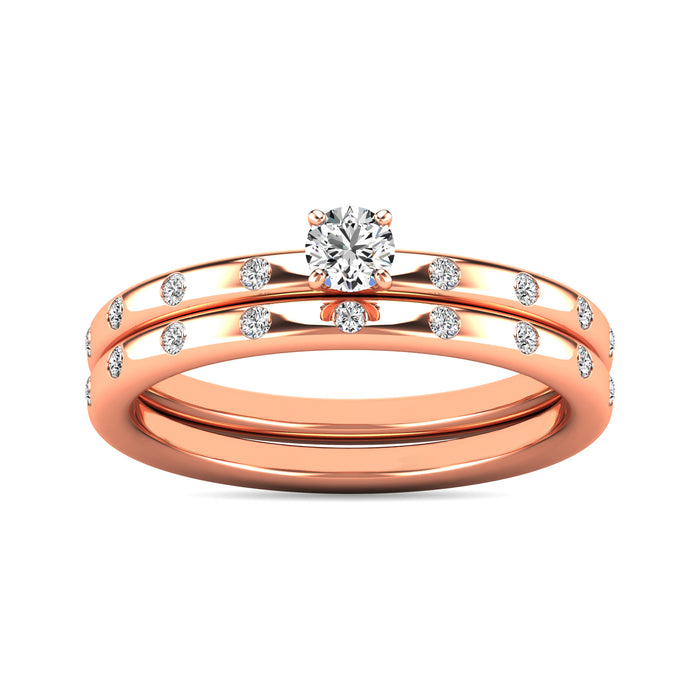 Diamond 1/3 ct tw Bridal Ring in 10K Rose Gold