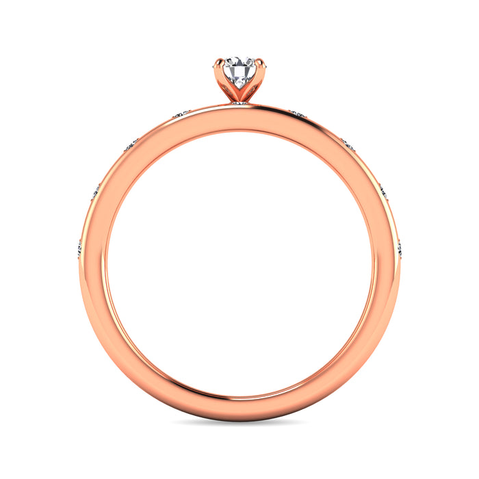 Diamond 1/3 ct tw Bridal Ring in 10K Rose Gold